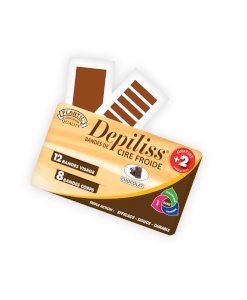 DEPILISS Bandes de Cire Froide Chocolat